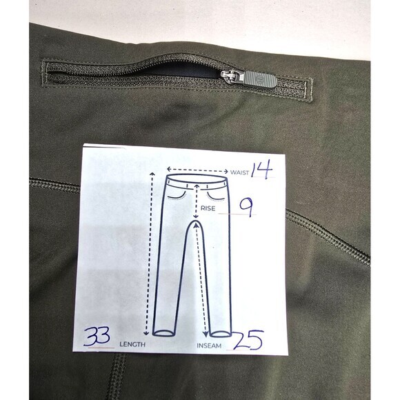 Lululemon Athletica Luxtreme High Compression Size 8 With Pockets Dark Green - Picture 3 of 7